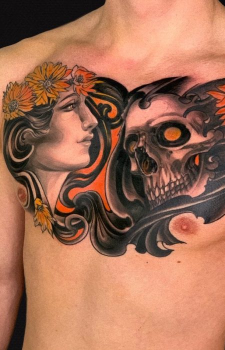 Woman and Skull