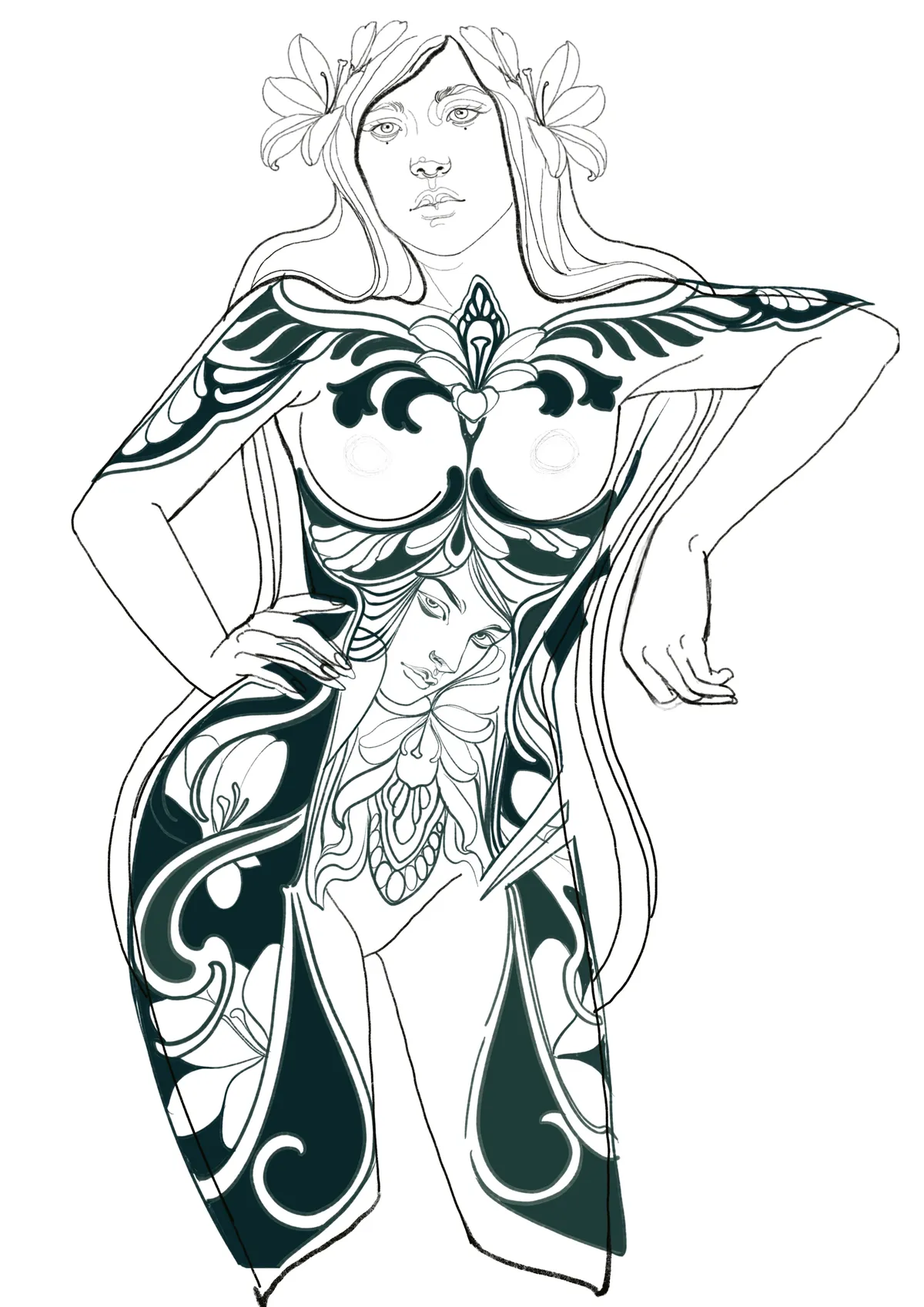 Ilustracion Fiori Lorett - Neotraditional Tattoo - (27)