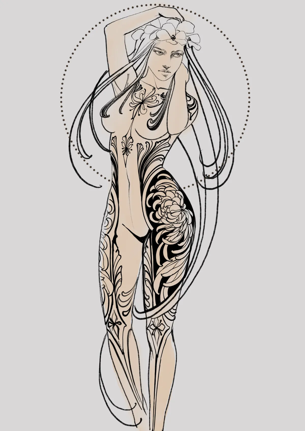 Ilustracion Fiori Lorett - Neotraditional Tattoo - (28)
