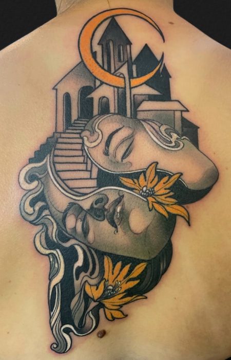 Stairs and Face